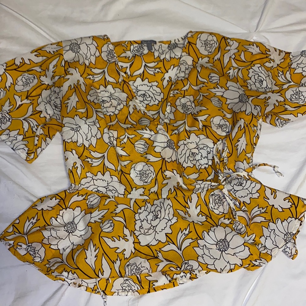 Floral white blouse